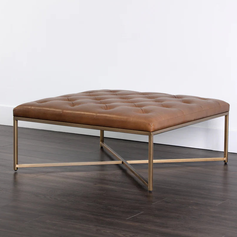 Endall Ottoman - Antique Brass