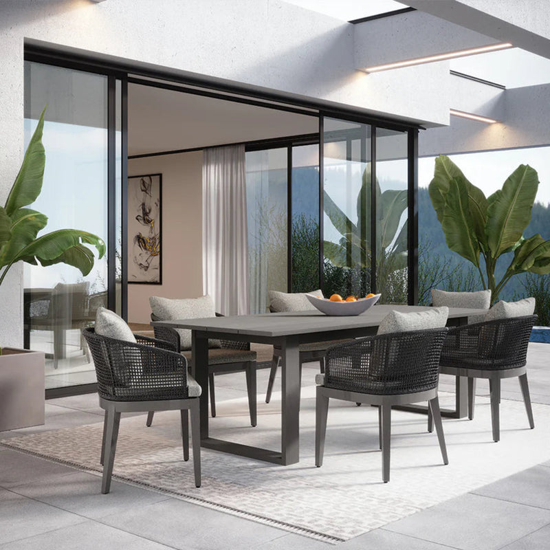 Capri Dining Armchair - Smoke Grey