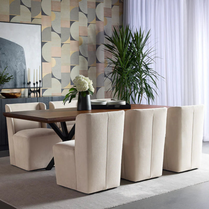 Amita Wheeled Dining Chair