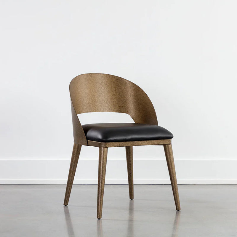 Dezirae Dining Chair - Antique Brass