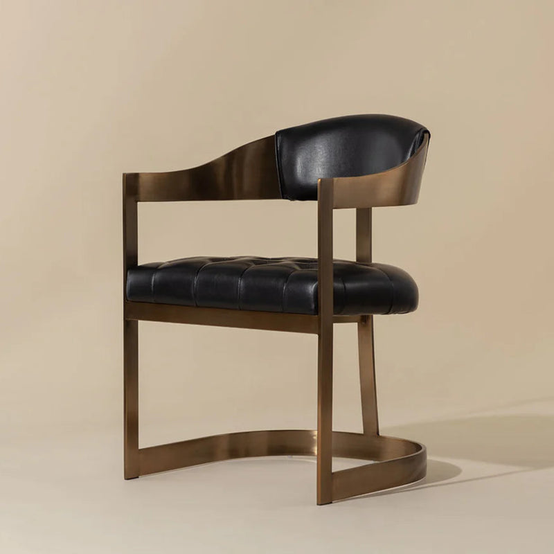 Beaumont Dining Armchair - Antique Brass