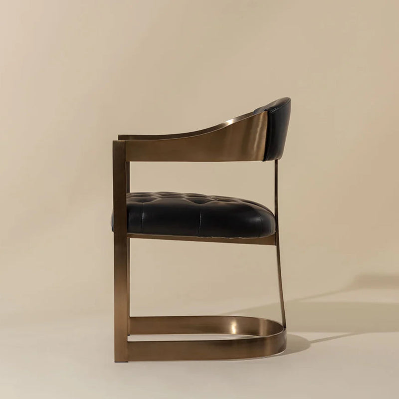 Beaumont Dining Armchair - Antique Brass