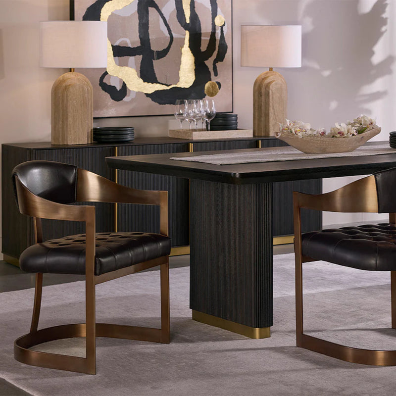 Beaumont Dining Armchair - Antique Brass