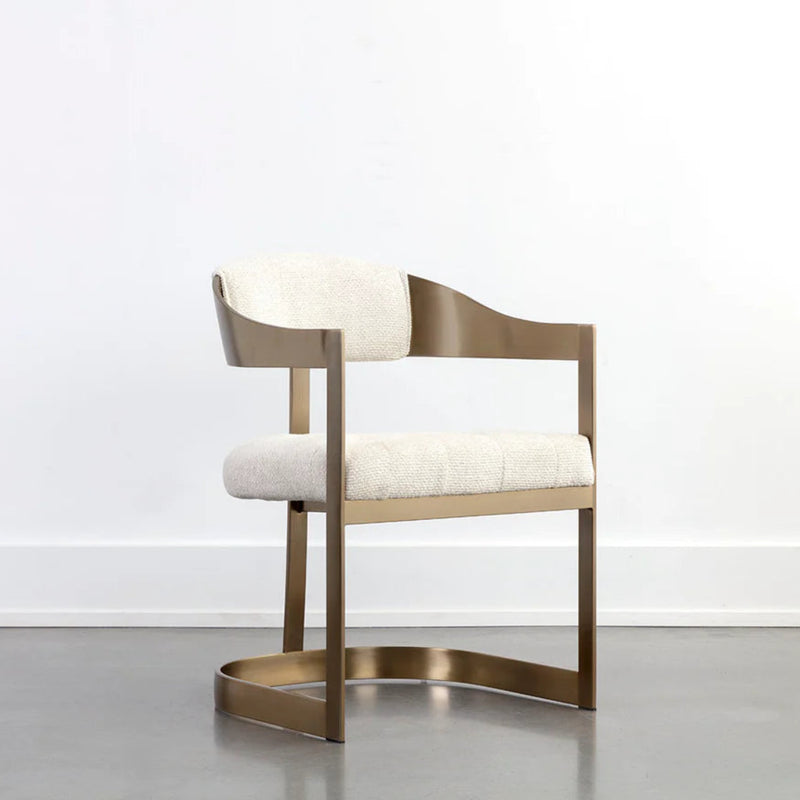 Beaumont Dining Armchair - Antique Brass