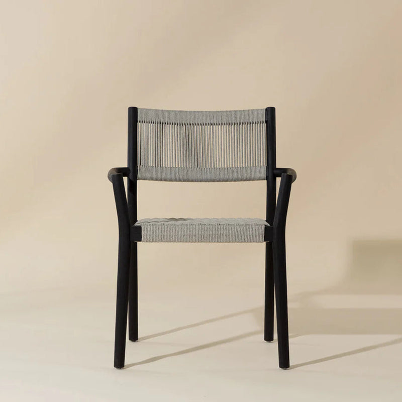 Kavala Stackable Dining Armchair - Charcoal
