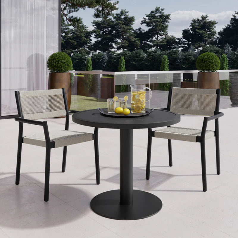 Kavala Stackable Dining Armchair - Charcoal
