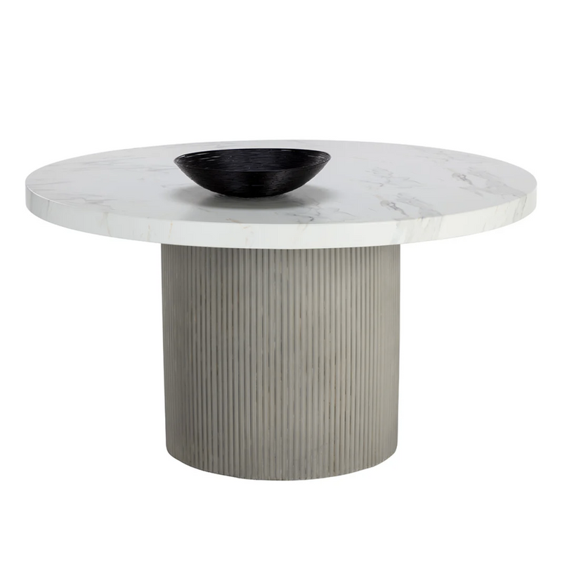 Nicolette Dining Table - Marble Look - 55"
