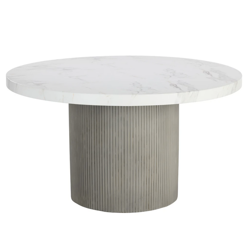 Nicolette Dining Table - Marble Look - 55"