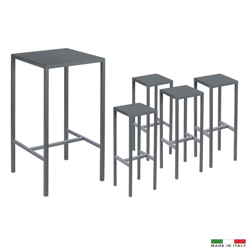 Seaside Italian Outdoor Dining Set - Grey