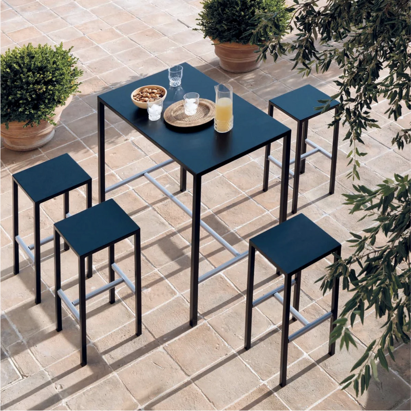 Seaside Italian Outdoor Dining Set - Grey