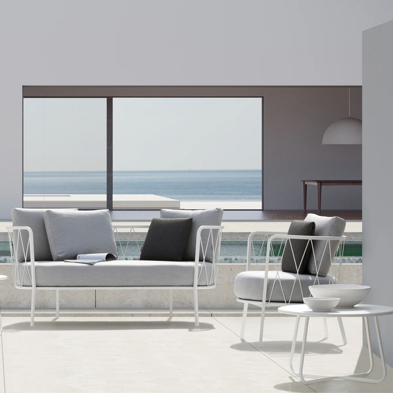 Dasy Italian Outdoor Sofa - White