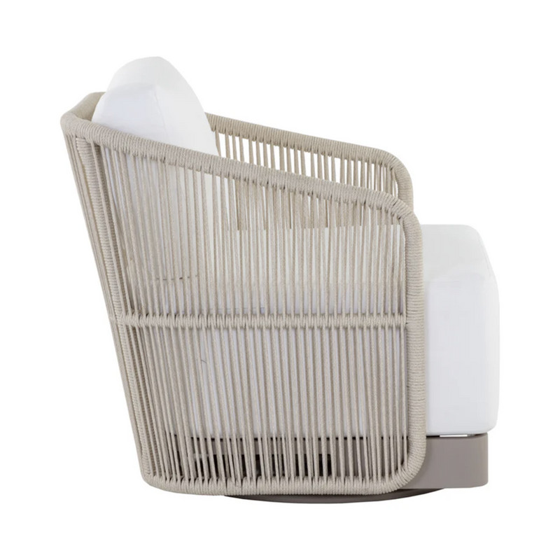 Allariz Swivel Armchair - Greige