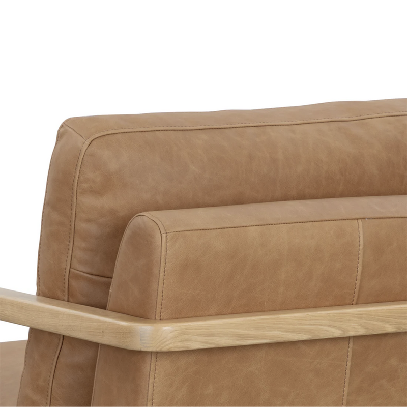 Castell Swivel Lounge Chair - Rustic Oak