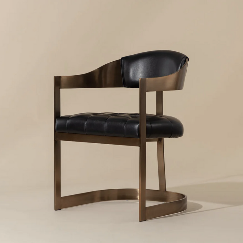 Beaumont Dining Armchair - Antique Brass