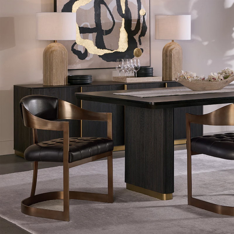 Beaumont Dining Armchair - Antique Brass