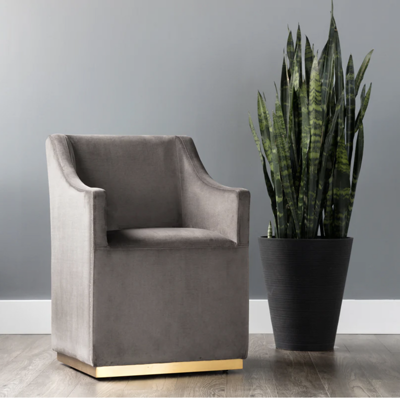 Zane Wheeled Dining Armchair