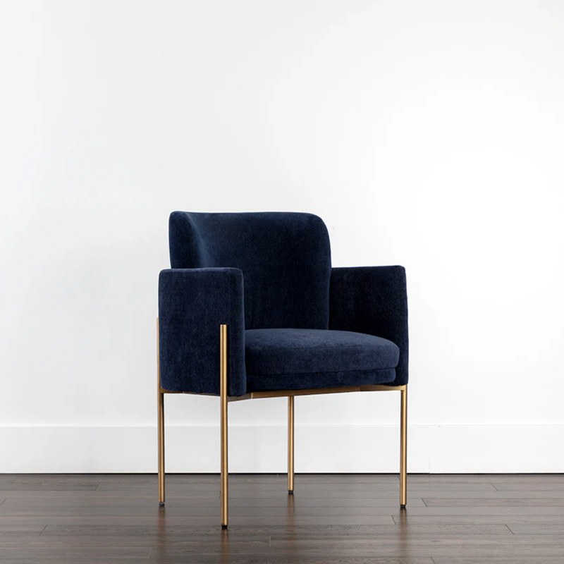 Richie Dining Armchair - Antique Brass
