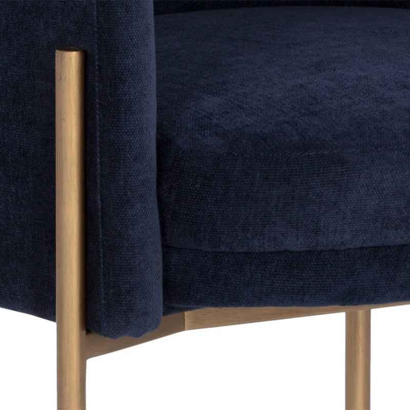 Richie Dining Armchair - Antique Brass