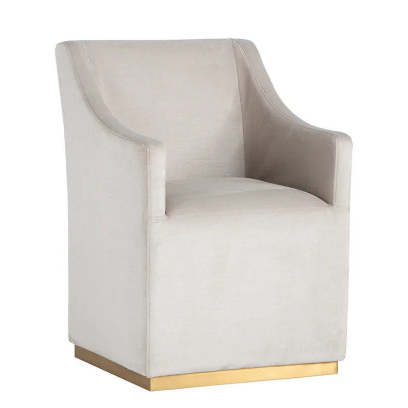 Zane Wheeled Dining Armchair