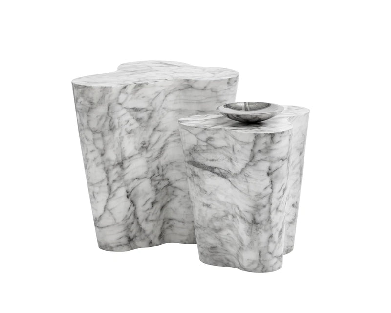 Ava Side Table - Marble Look