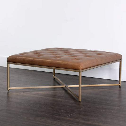 Endall Ottoman - Antique Brass