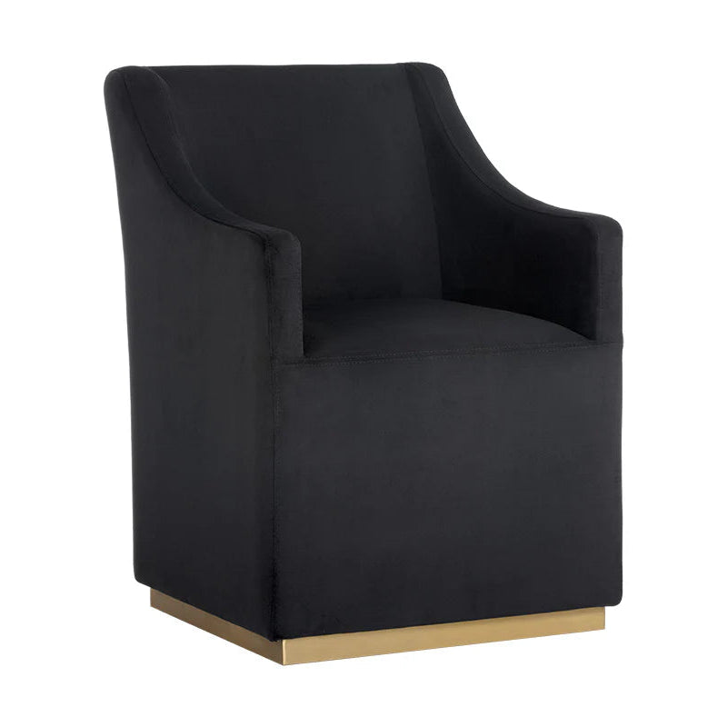 Zane Wheeled Dining Armchair