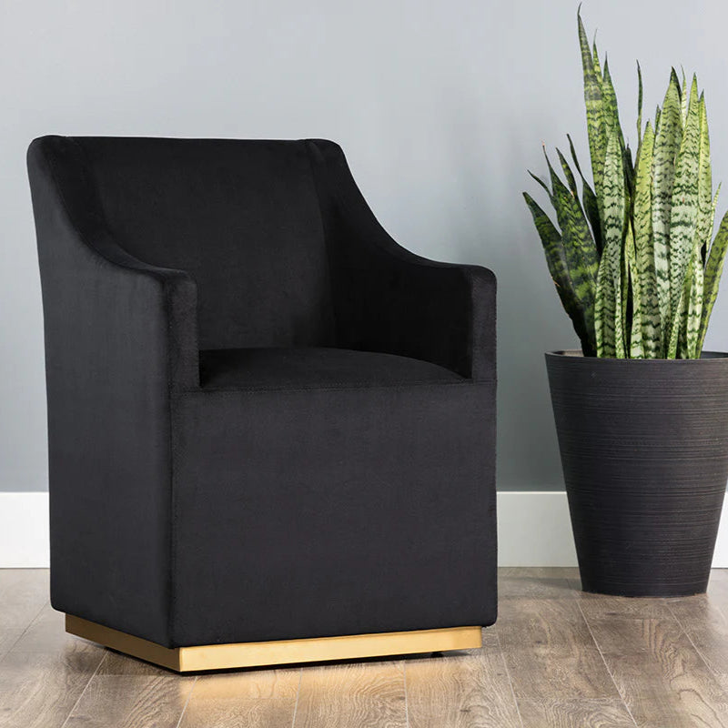 Zane Wheeled Dining Armchair