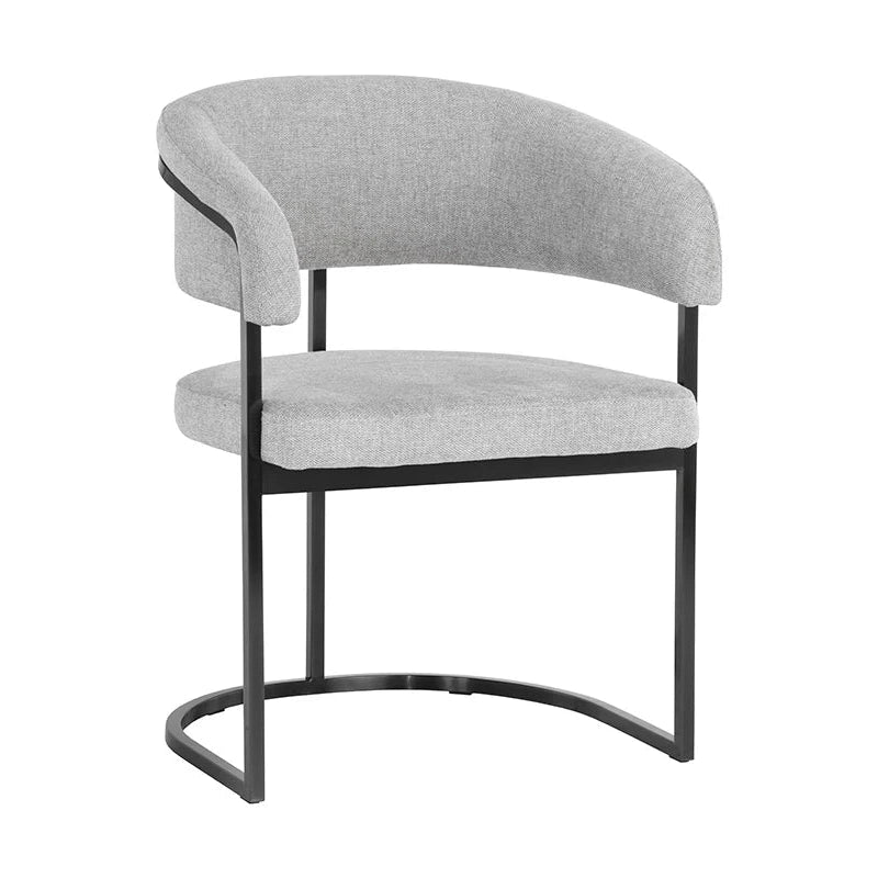 Marris Dining Armchair - Gunmetal