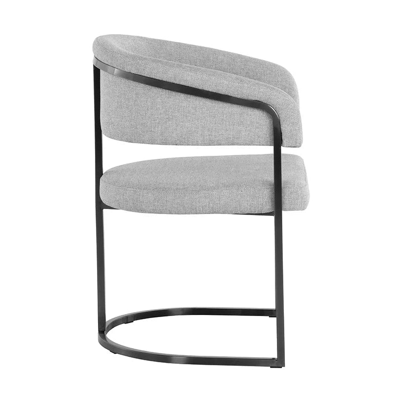 Marris Dining Armchair - Gunmetal