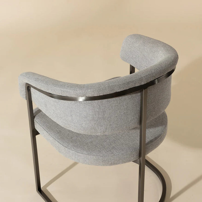 Marris Dining Armchair - Gunmetal