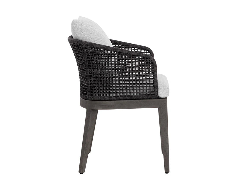 Capri Dining Armchair - Smoke Grey