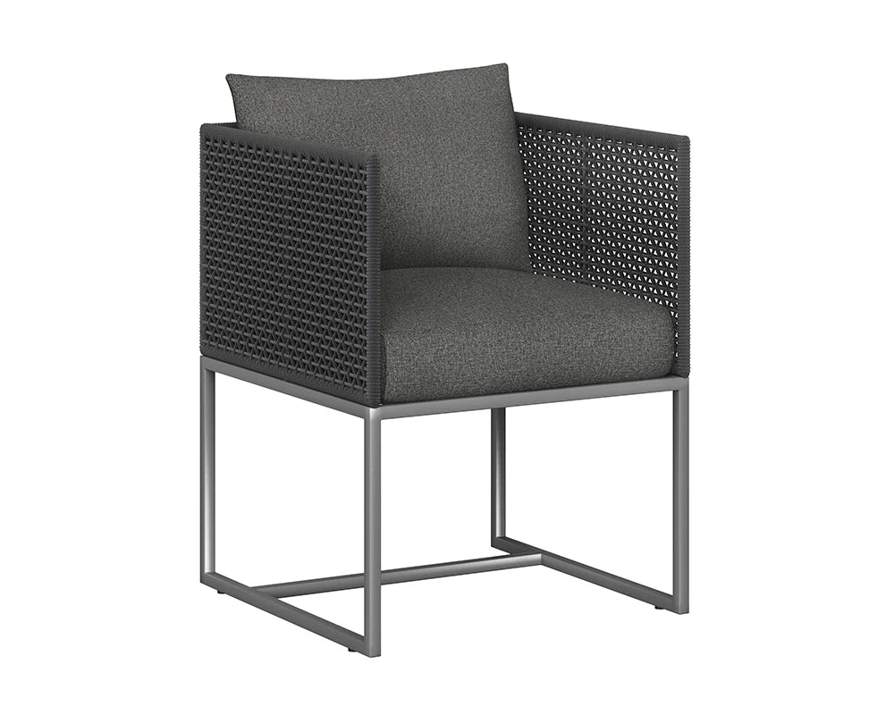 Crete Dining Armchair - Dark Grey