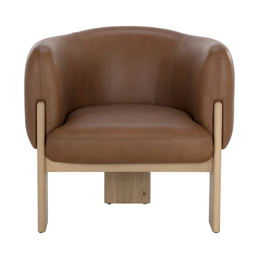 Trine Lounge Chair - Rustic Oak