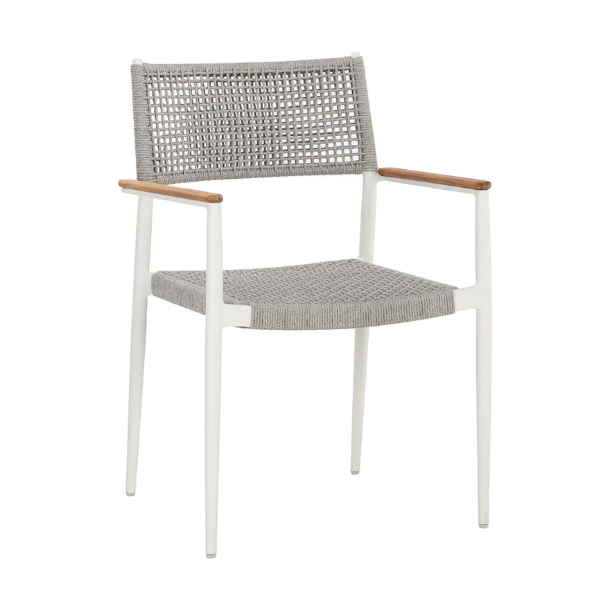 Nava Stackable Dining Armchair - White