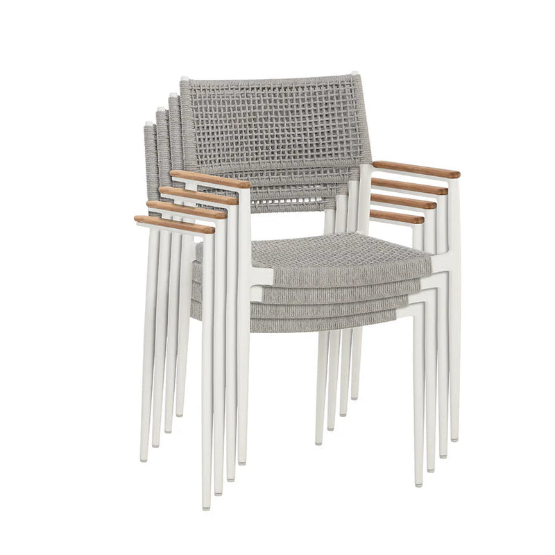 Nava Stackable Dining Armchair - White