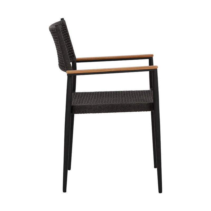 Nava Stackable Dining Armchair - Black