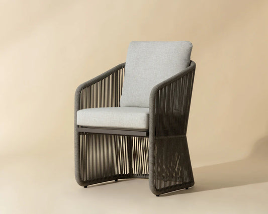 Allariz Dining Armchair - Warm Grey