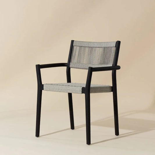 Kavala Stackable Dining Armchair - Charcoal