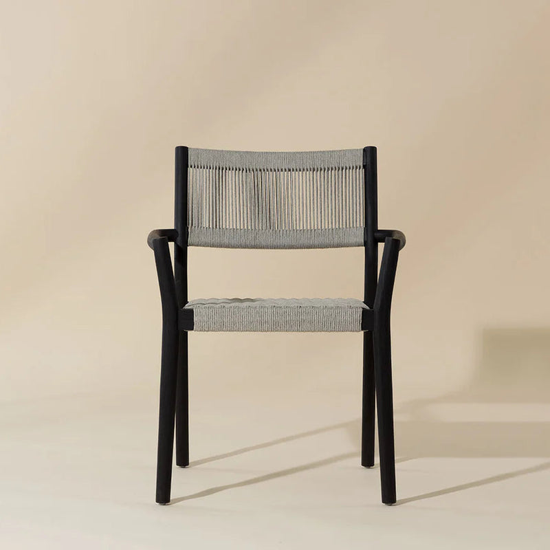 Kavala Stackable Dining Armchair - Charcoal