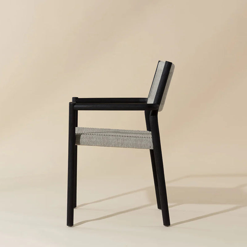 Kavala Stackable Dining Armchair - Charcoal