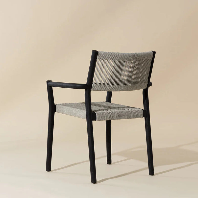 Kavala Stackable Dining Armchair - Charcoal