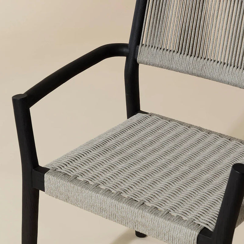 Kavala Stackable Dining Armchair - Charcoal