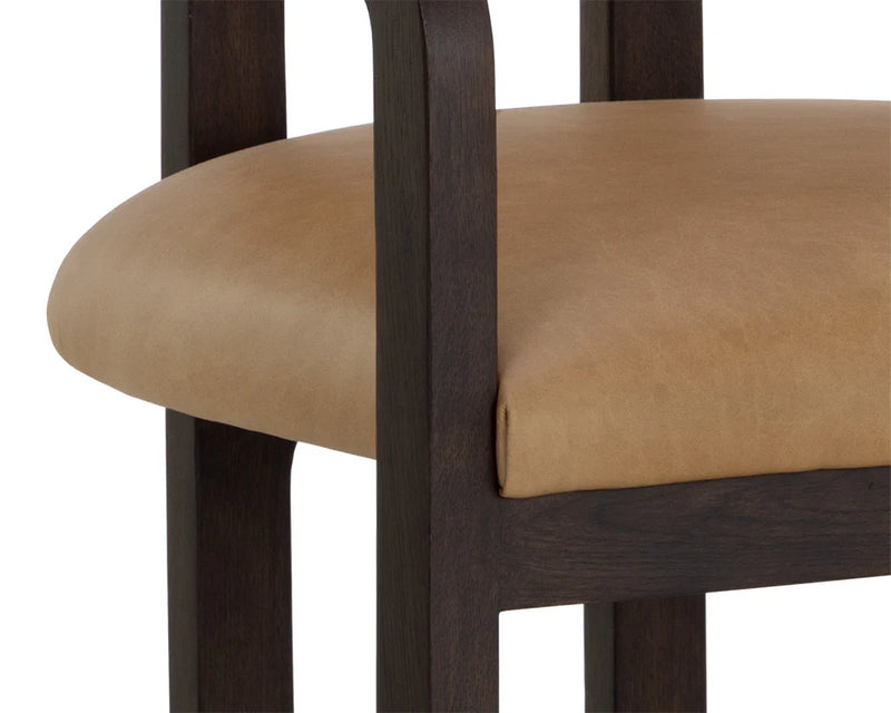 Madrone Dining Armchair - Rustic Oak