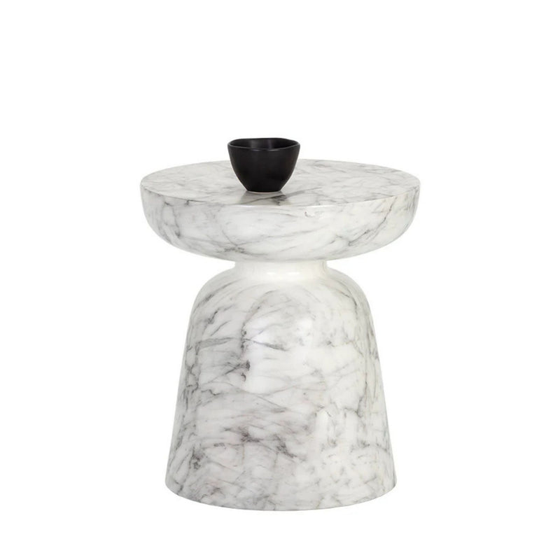 Lucida End Table - Marble Look