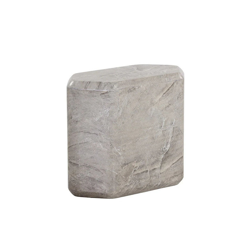 Spezza Side Table - Marble Look - Low