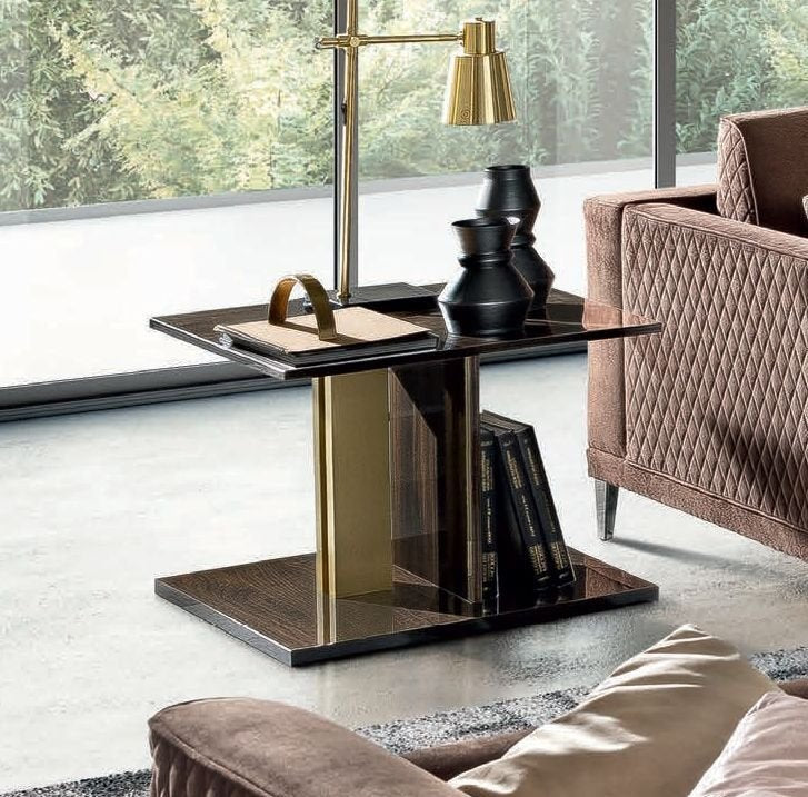 Volare Gold Italian Lamp Table