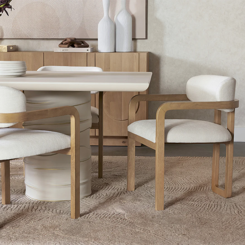 Madrone Dining Armchair - Rustic Oak