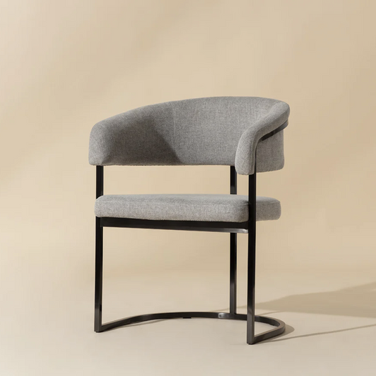 Marris Dining Armchair - Gunmetal