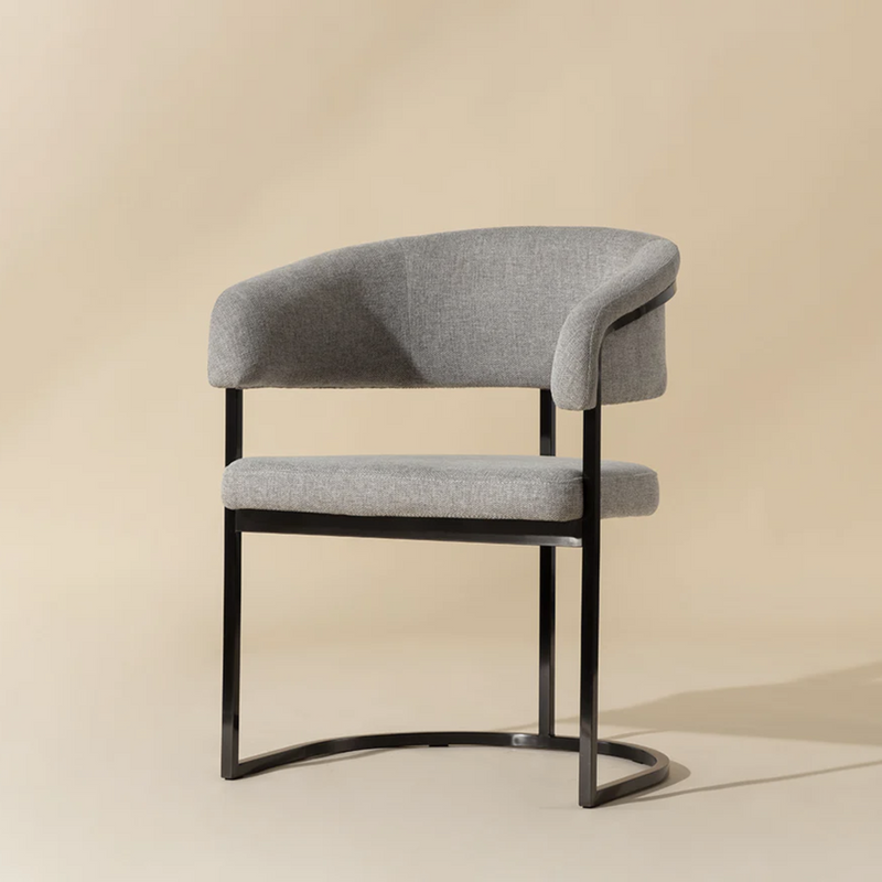 Marris Dining Armchair - Gunmetal
