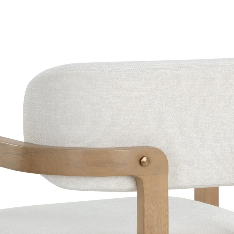 Madrone Dining Armchair - Rustic Oak